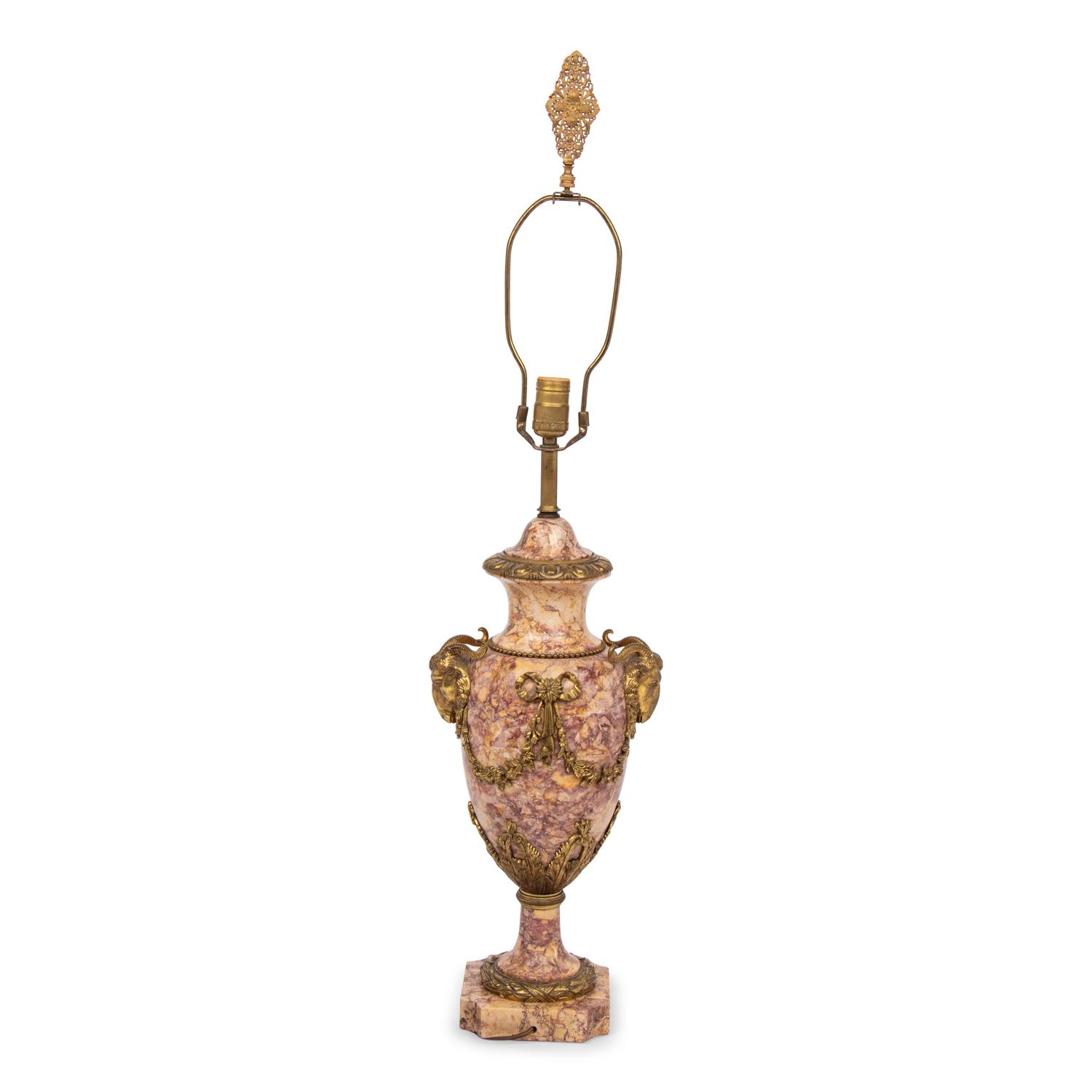 A Louis XVI Style Gilt-Bronze Mounted Marble Urn