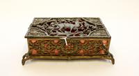 An Art Deco Cast Metal Table Casket Width 9 inches. — FIRST HALF 20TH CENTURY