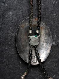 Tufa Cast Silver and Morenci Turquoise Bolo Tie