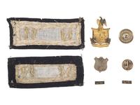 [CIVIL WAR]. Insignia attributed to Edward Lounsbery, Company B, 179th New York Infantry, comprising:
