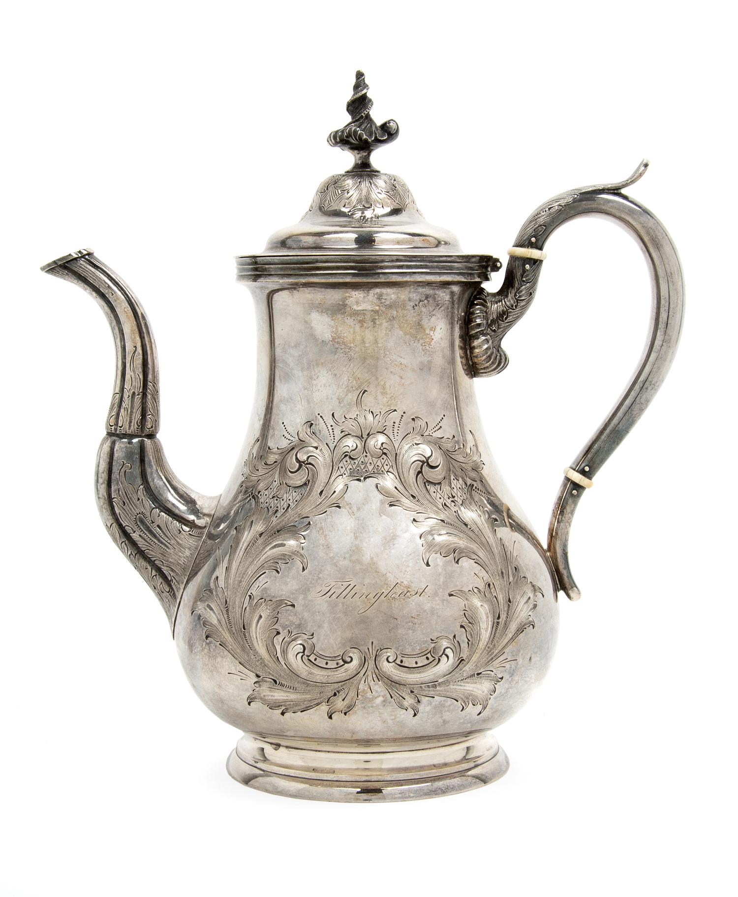 An American Coin Silver Coffee Pot