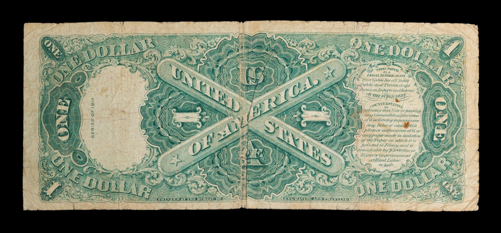 A United States 1917 $1 Legal Tender Note