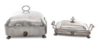 A Collection of Silver-Plate Serving Articles, 20th Century, comprising warming stands of various form and size.