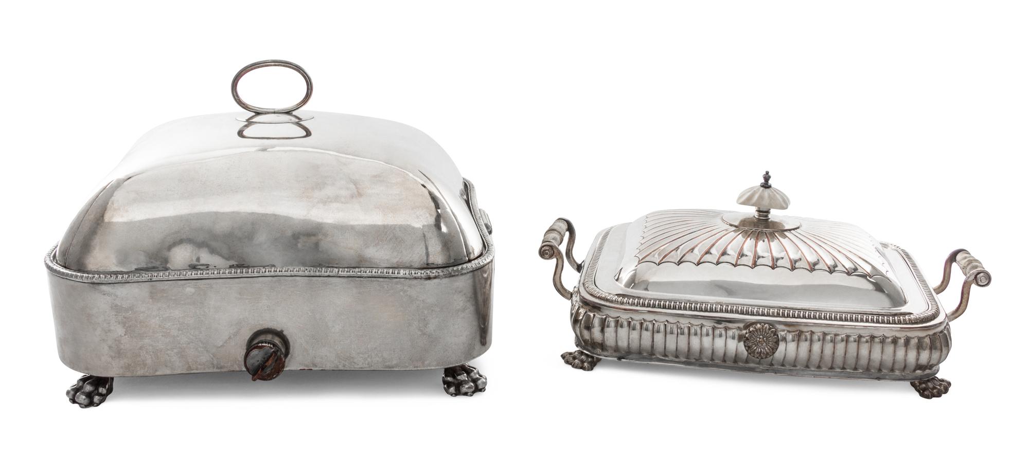 A Collection of Silver-Plate Serving Articles, 20th Century, comprising warming stands of various form and size.