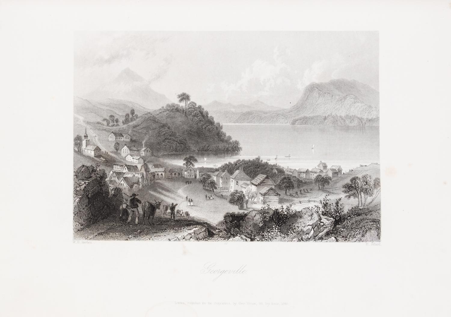 (CANADA) WILLIS, N.P. Canadian Scenery, Illustrated. London, 1842. 2 vols. With map and 117 plates by William Bartlett.