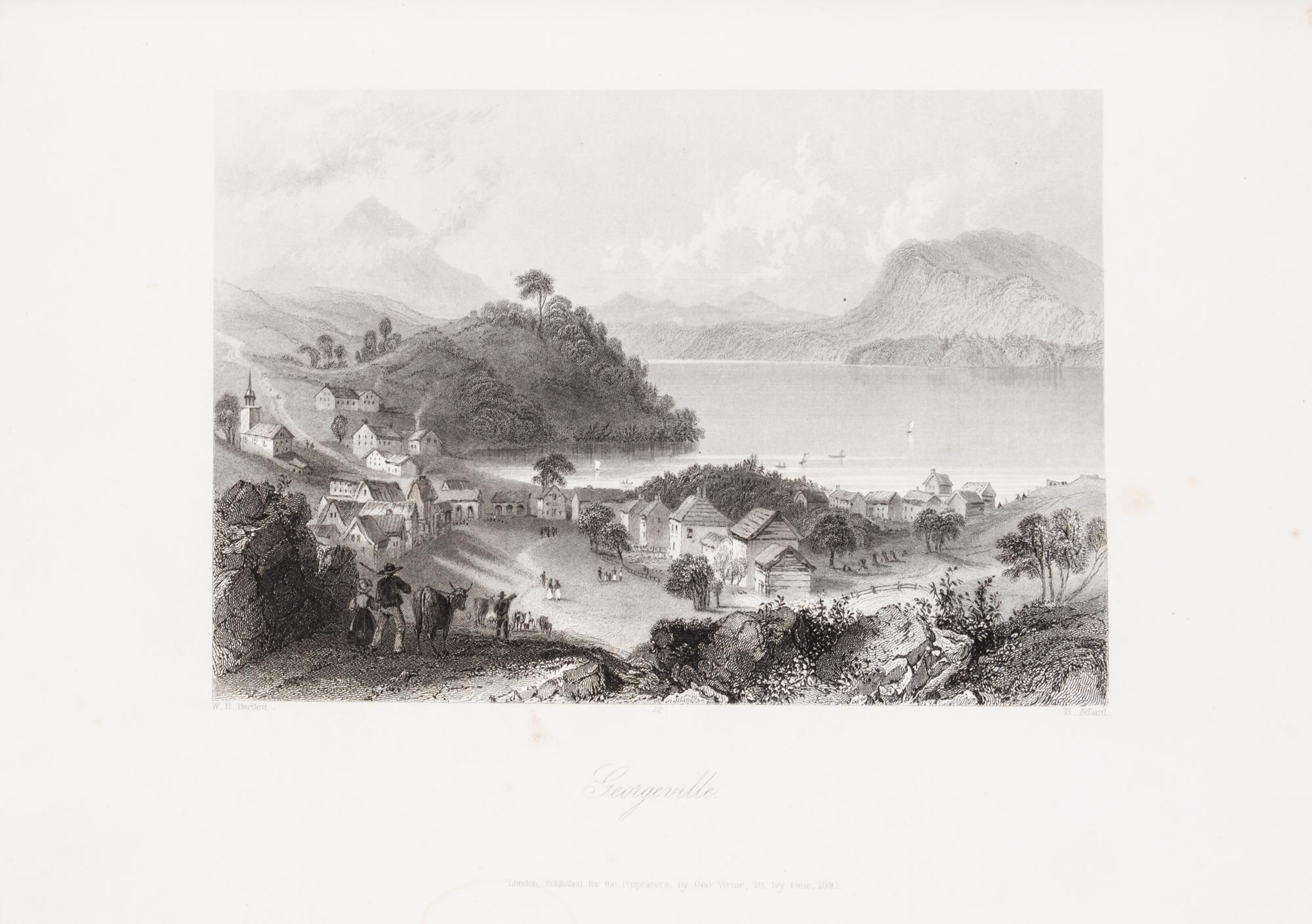 (CANADA) WILLIS, N.P. Canadian Scenery, Illustrated. London, 1842. 2 vols. With map and 117 plates by William Bartlett.