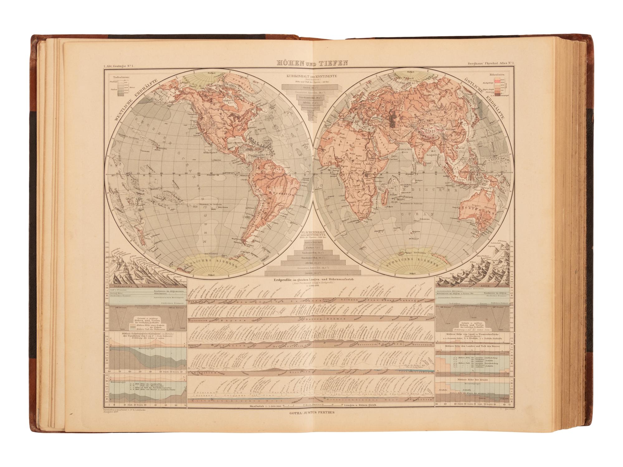 [Natural History] Berghaus, Heinrich. Berghaus' Physikalischer Atlas. (Bergundet 1836 durch Henrich Berghaus.) Dritte Ausgabe