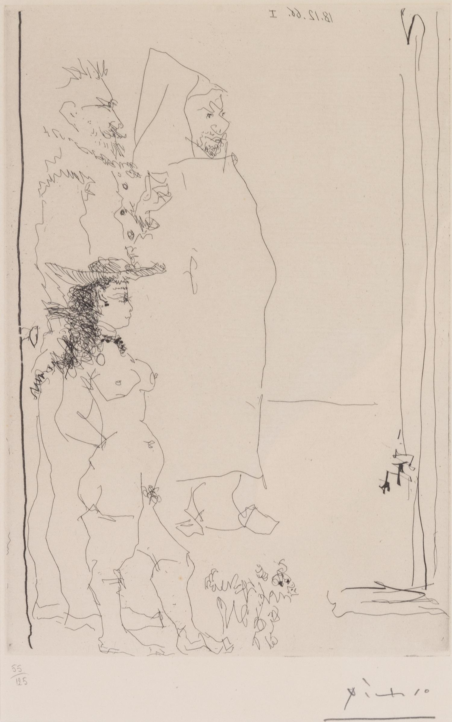 Pablo Picasso, (Spanish, 1881-1973), Personnages, from the Galerie Cramer Portfolio, 1966