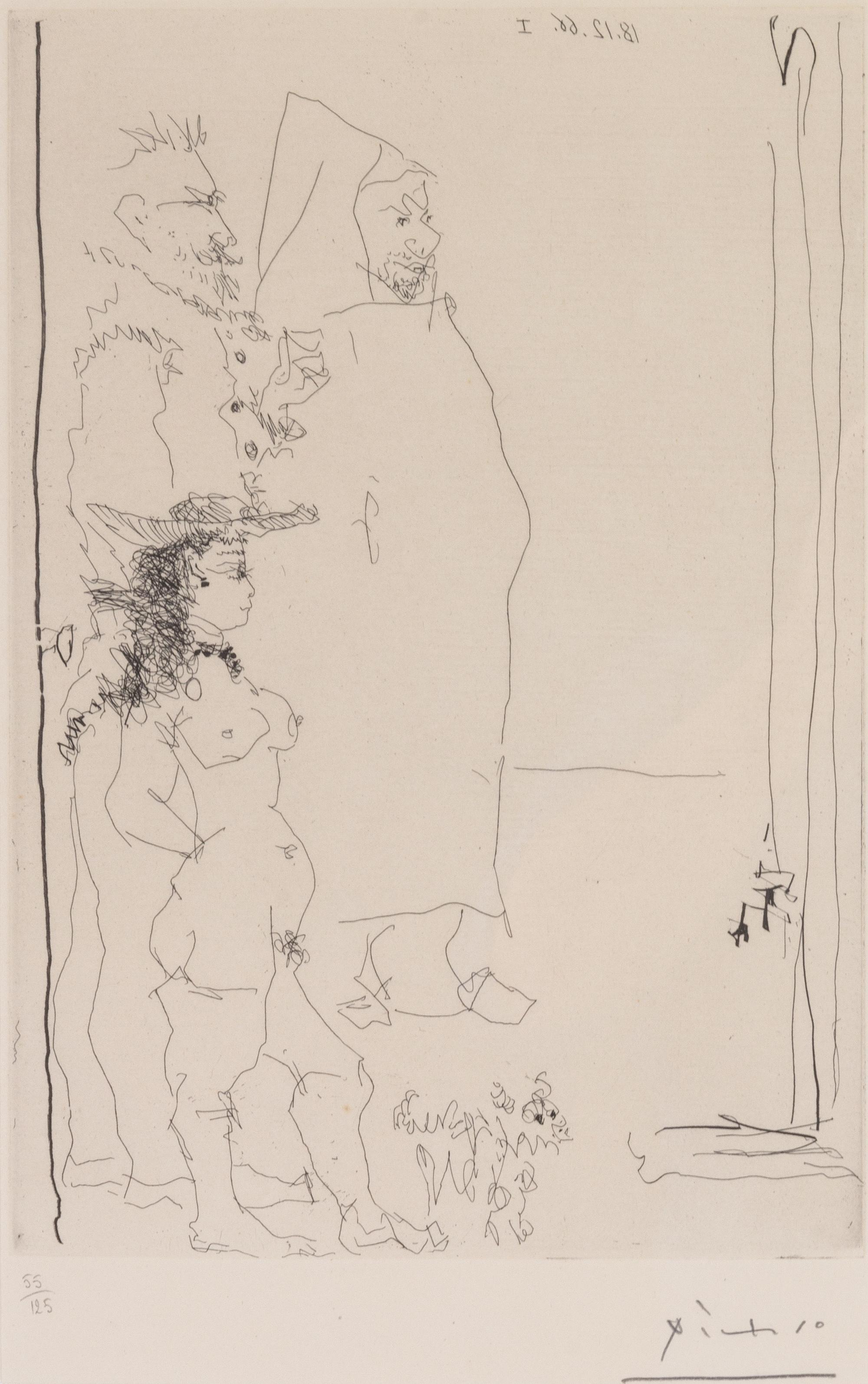 Pablo Picasso, (Spanish, 1881-1973), Personnages, from the Galerie Cramer Portfolio, 1966