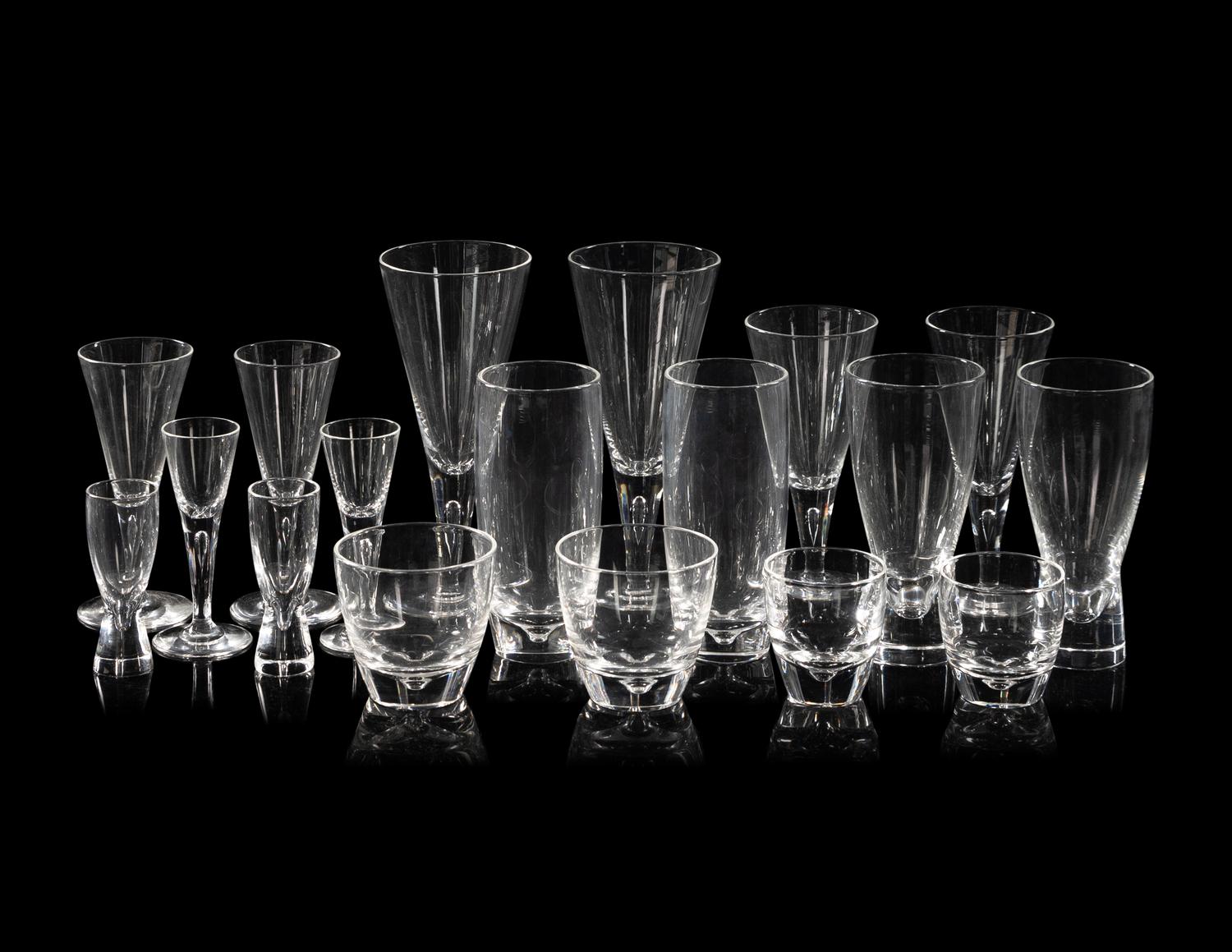 A Collection of Steuben Glass Stemware