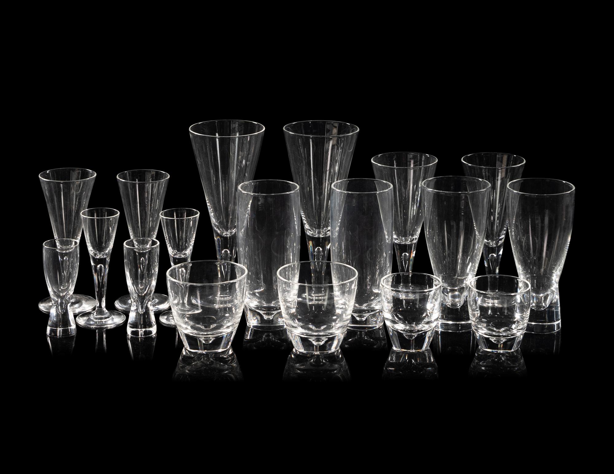 A Collection of Steuben Glass Stemware