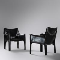 Pair of 'Cab' Armchairs, c. 1976 Cassina, Italy