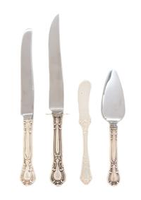 An American Sterling Flatware Service, Gorham Mfg, Providence, RI, in the Chantilly pattern, comprising: 14 teaspoons 10 luncheon forks