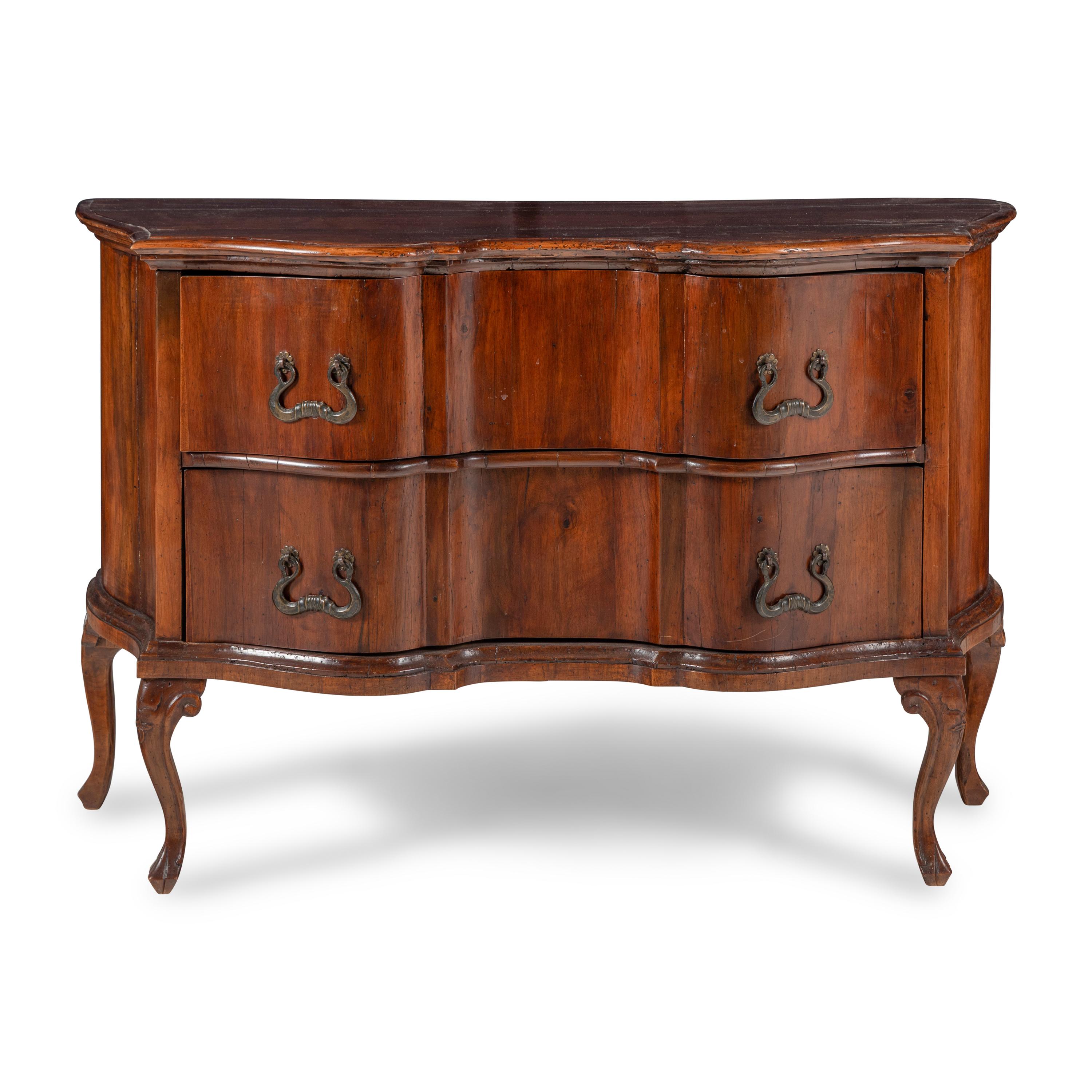 An Italian Rococo-Style Walnut Chest