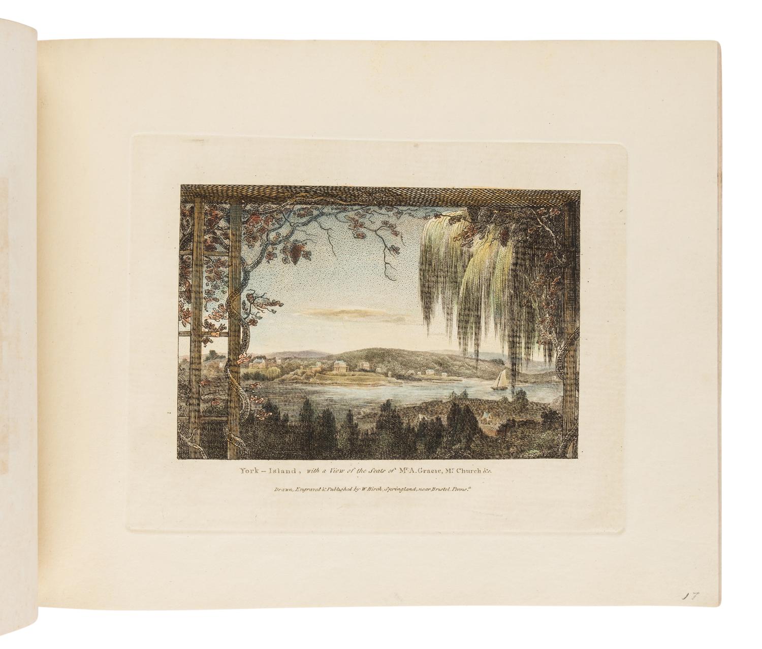 BIRCH, William (1755-1834). Country Seats of the United States of North America, with some scenes connected with them . Springland near Bristol, Pennsylvania: W. Birch, 1808 [but 1809].