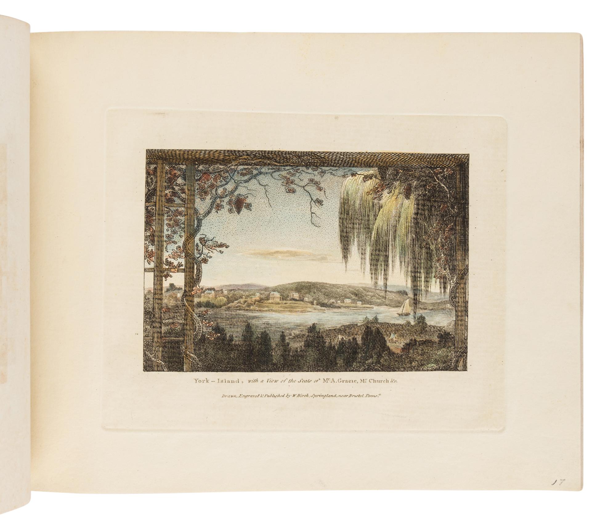 BIRCH, William (1755-1834). Country Seats of the United States of North America, with some scenes connected with them . Springland near Bristol, Pennsylvania: W. Birch, 1808 [but 1809].