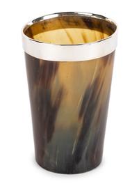 An English Silver Mounted Horn Drinking Cup