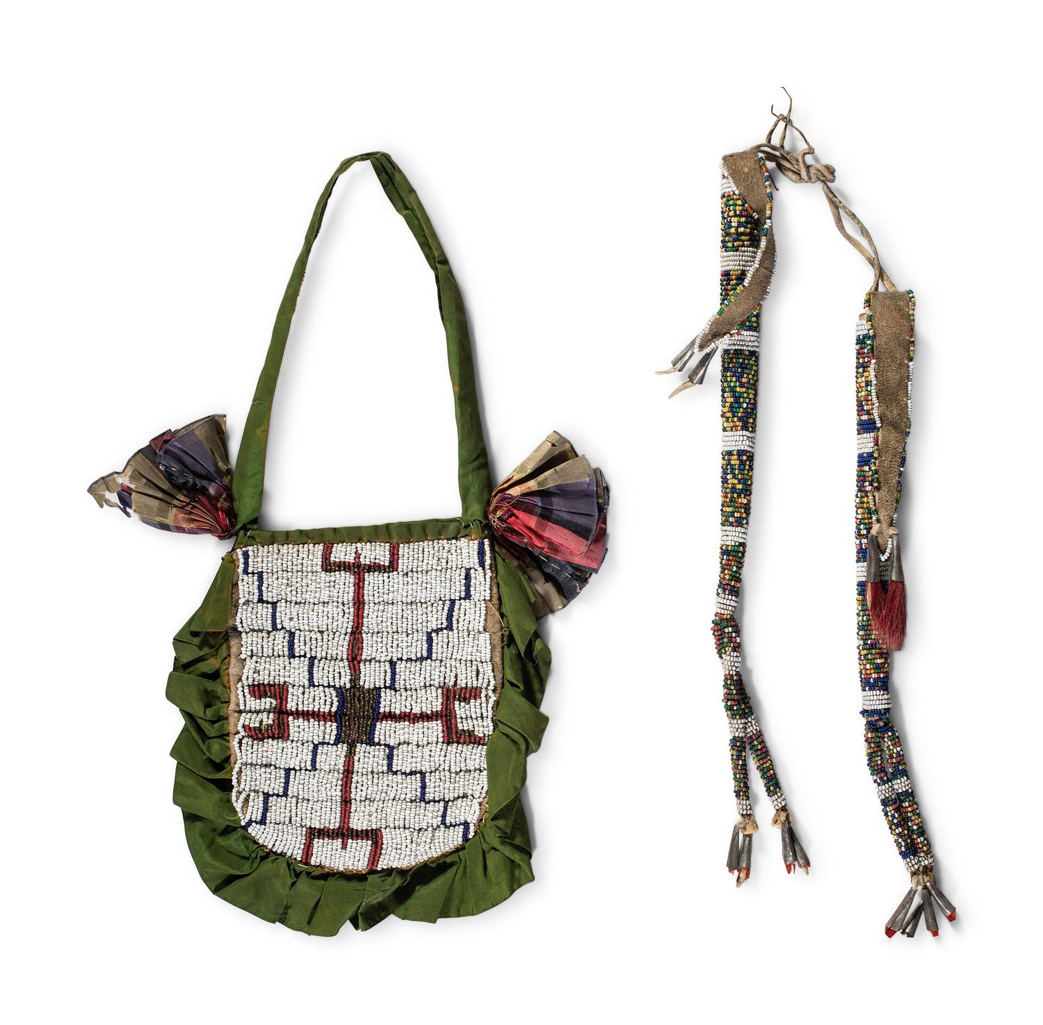 Sioux Beaded Awl Cases and Purse