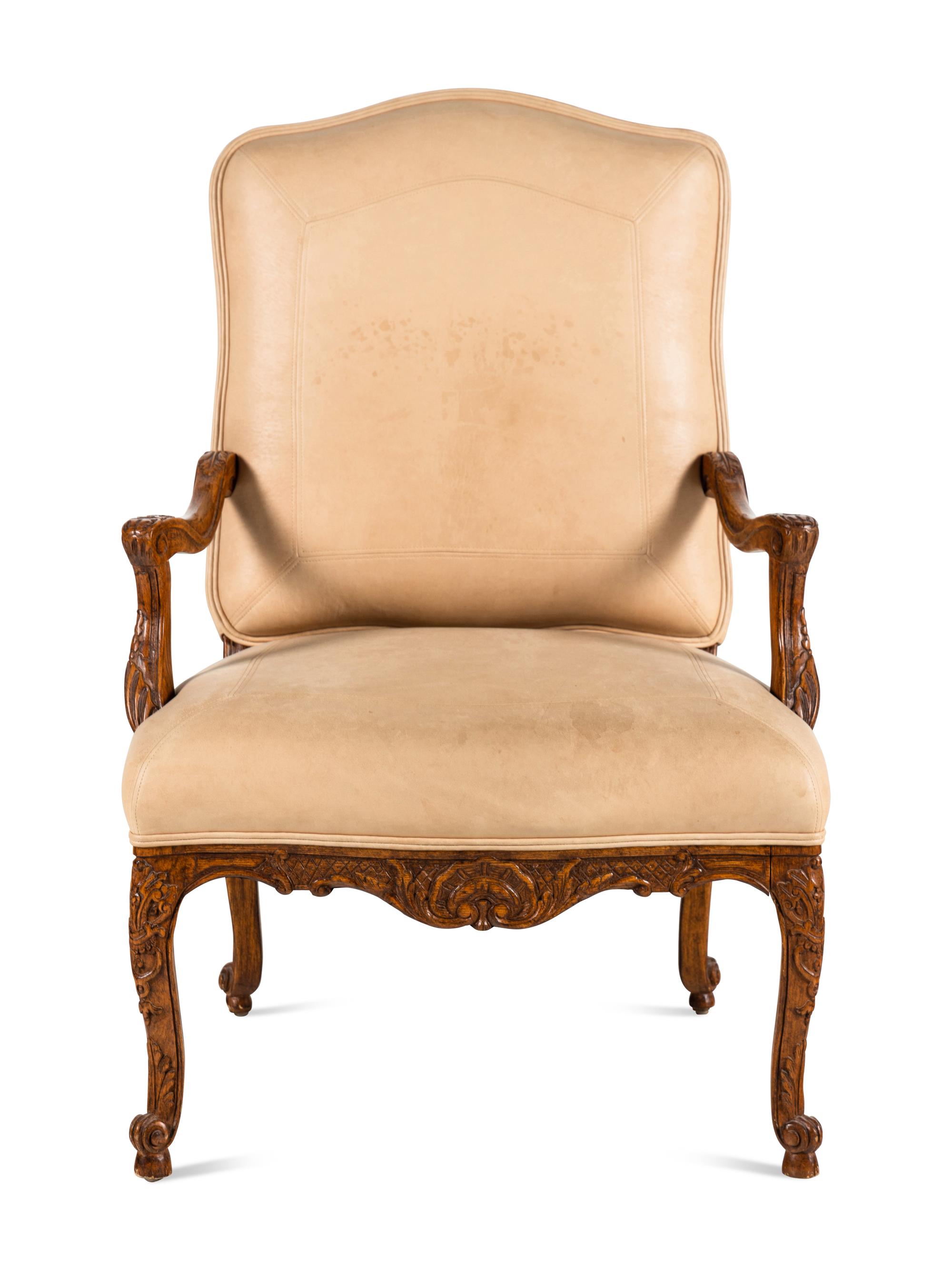 A Regence Style Walnut Armchair