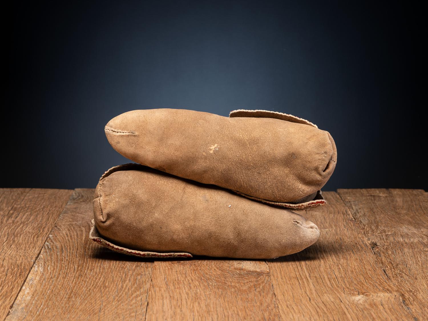 Seneca Quilled Hide Moccasins