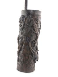 A Tribal Carved Vessel with Crocodiles