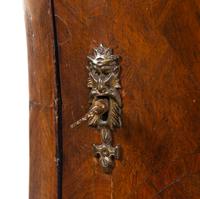 A German Parcel Ebonized Parquetry Case Clock