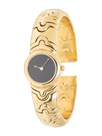 YELLOW GOLD BANGLE BRACELET WATCH