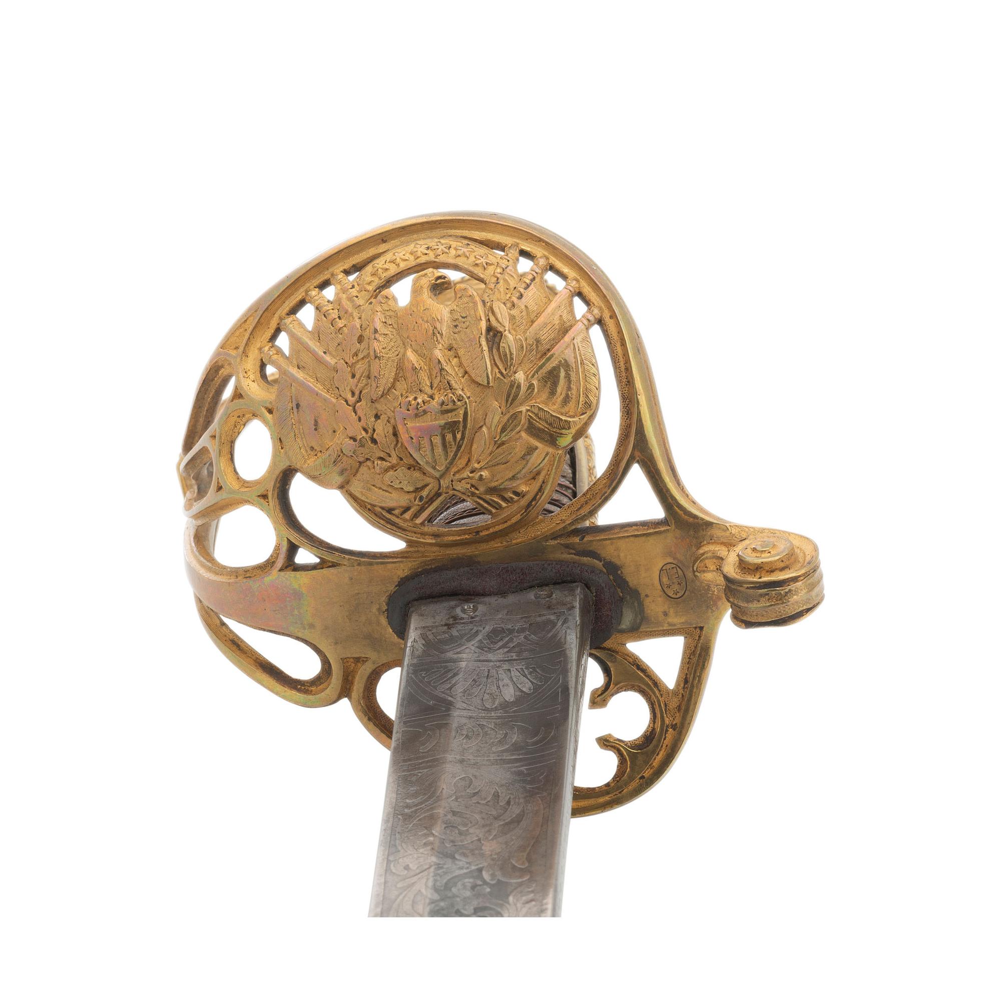 French Hilted Non-Regulation Imported Officers Sword Presented to Major James Plimpton - 3rd NH Volunteers, KIA at Deep Bottom Run with CDV