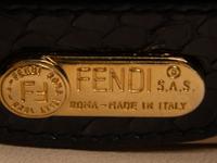 Fendi Black Snakeskin Beaded Bag