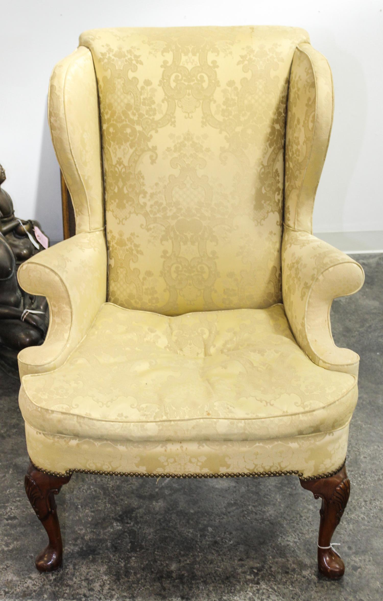 An English Library Chair Height 43 1/2 inches. — 19TH CENTURY