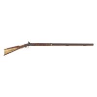 Half Stock Percussion Rifle with Attractive 4-Piece Brass Patch Box & A.W. Spies Lock
