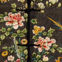 A Chinese Embroidered Summer Gauze Lady's Jacket, 19th Century 清晚期 醬地綉牡丹紋女紗褂