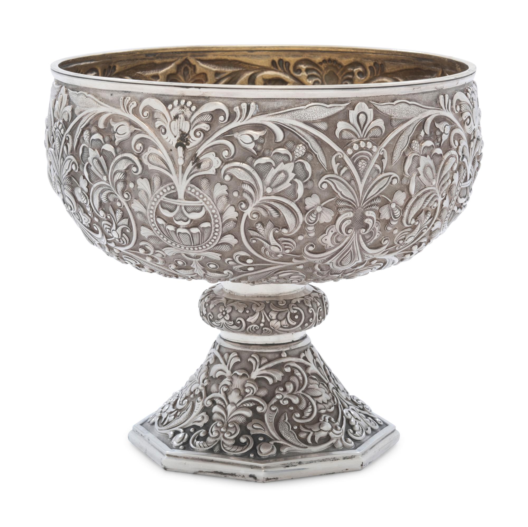 A Russian Silver Footed Bowl Retailed by Tiffany and Co.