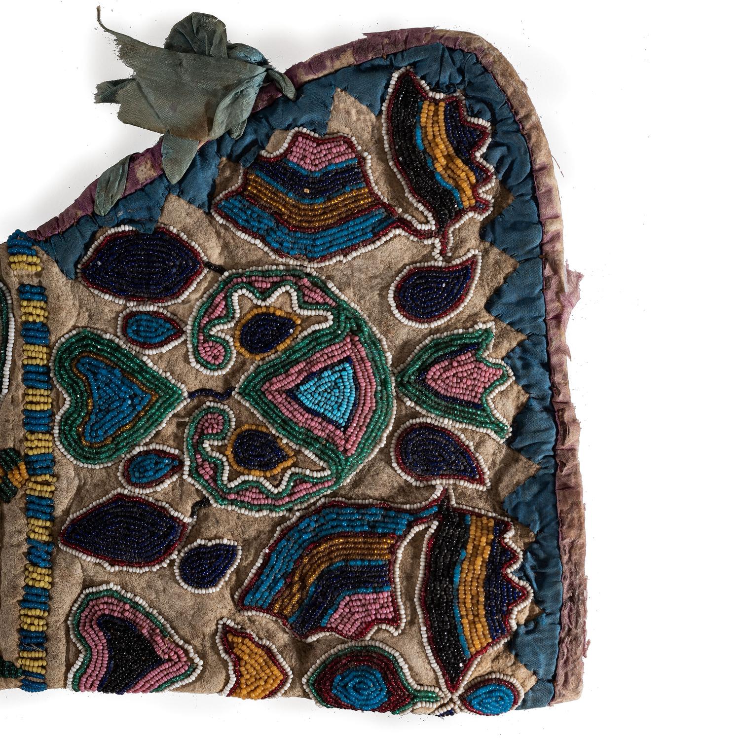 Apsáalooke (Crow) Beaded Hide Gauntlets