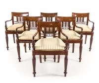 A Group of Six Anglo-Colonial Style Mahogany Armchairs Height 32 3/4 inches. — 19TH CENTURY