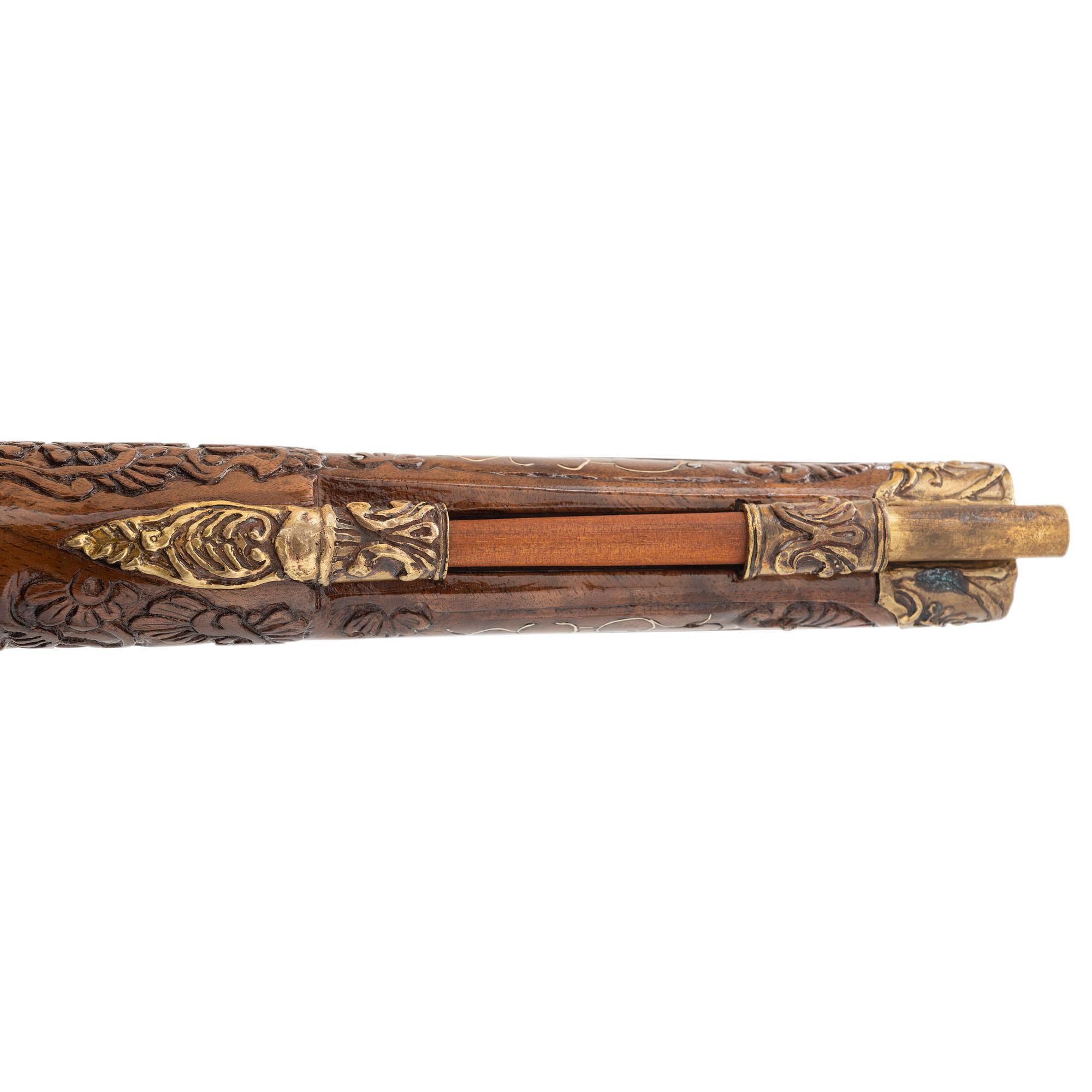 Contemporary Cased Pair of Flintlock Pistols in the Style of Leopold Becher by John B. Derrick (American, b.1936)