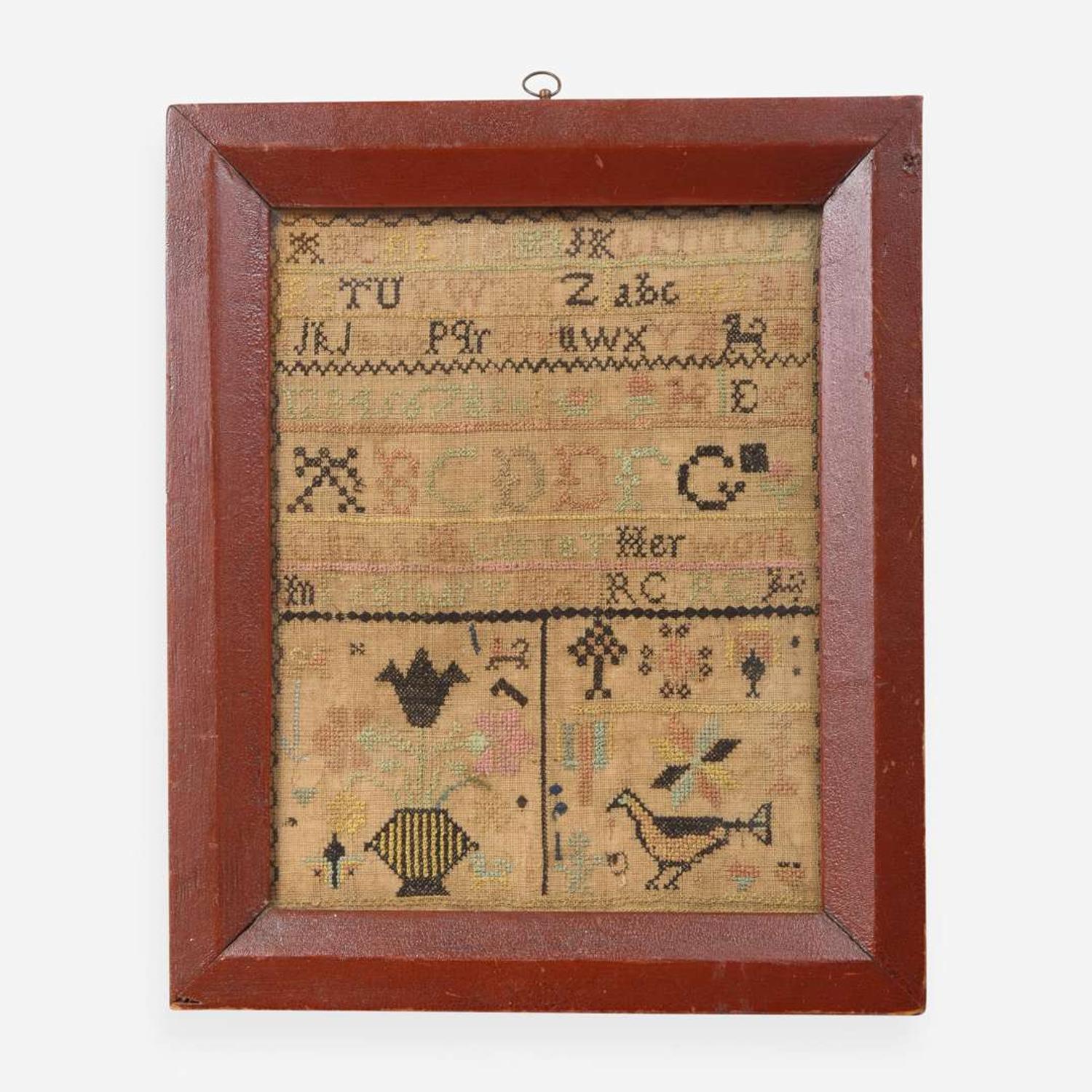 A needlework sampler Elizabeth Correy (1793-1872), New London, Chester County, PA, dated "1803"