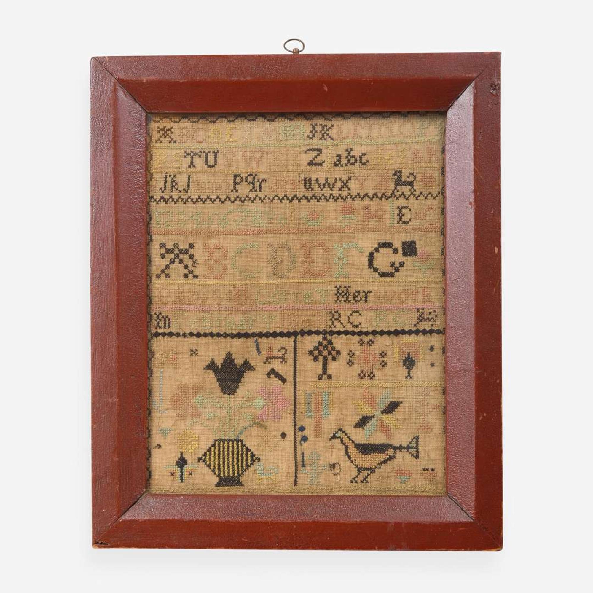 A needlework sampler Elizabeth Correy (1793-1872), New London, Chester County, PA, dated "1803"