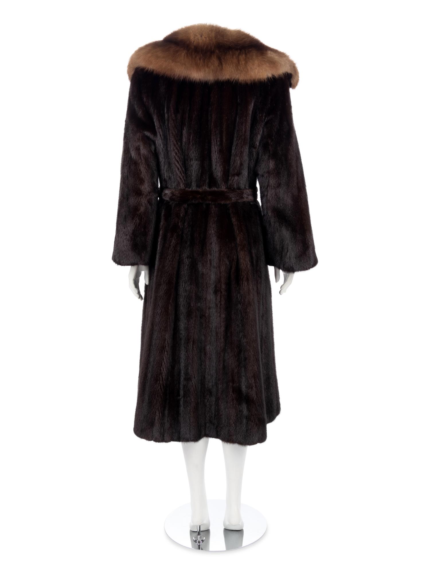 Mink and Sable Fur Coat, 1980-90s
