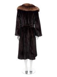 Mink and Sable Fur Coat, 1980-90s