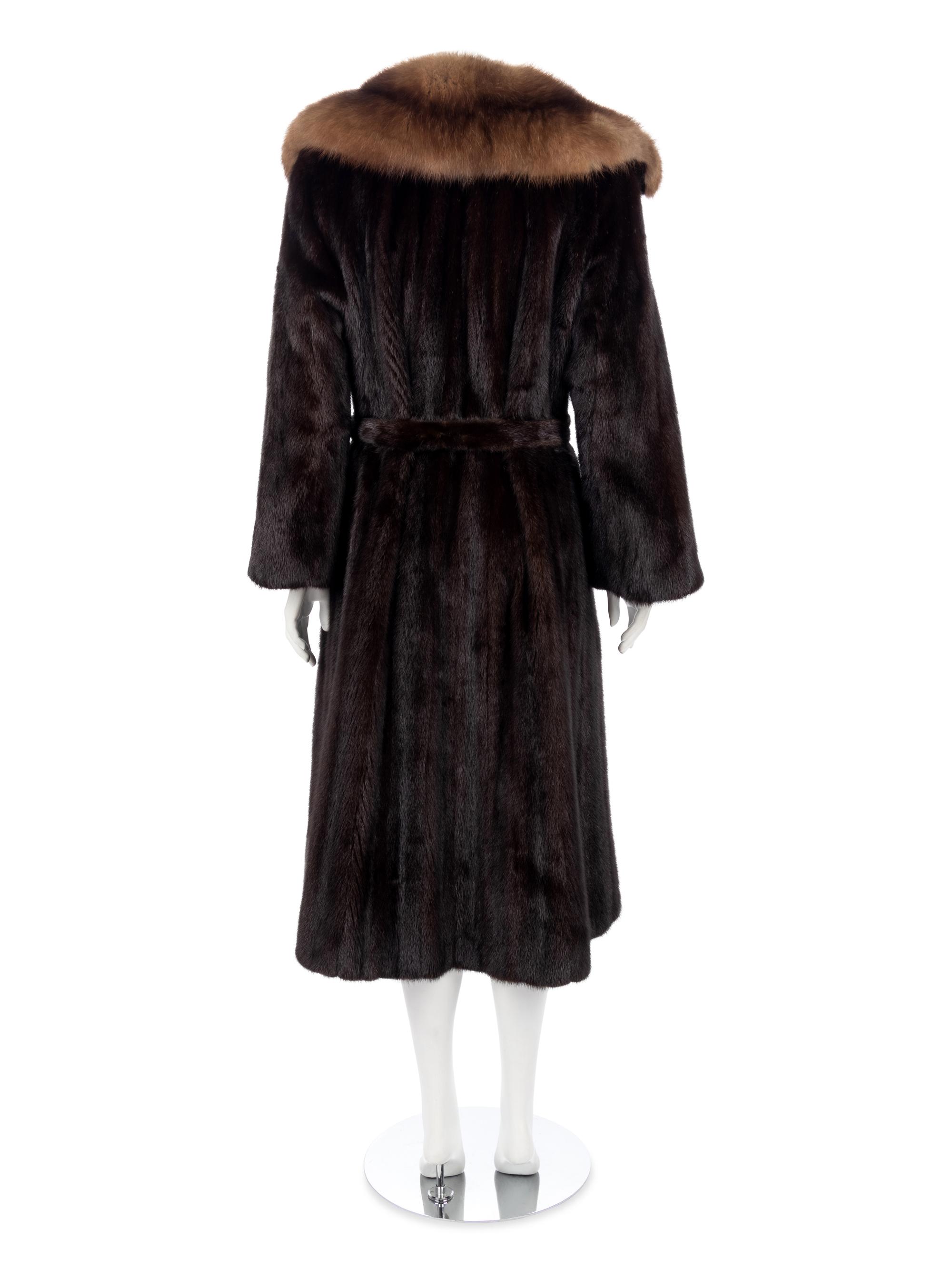 Mink and Sable Fur Coat, 1980-90s