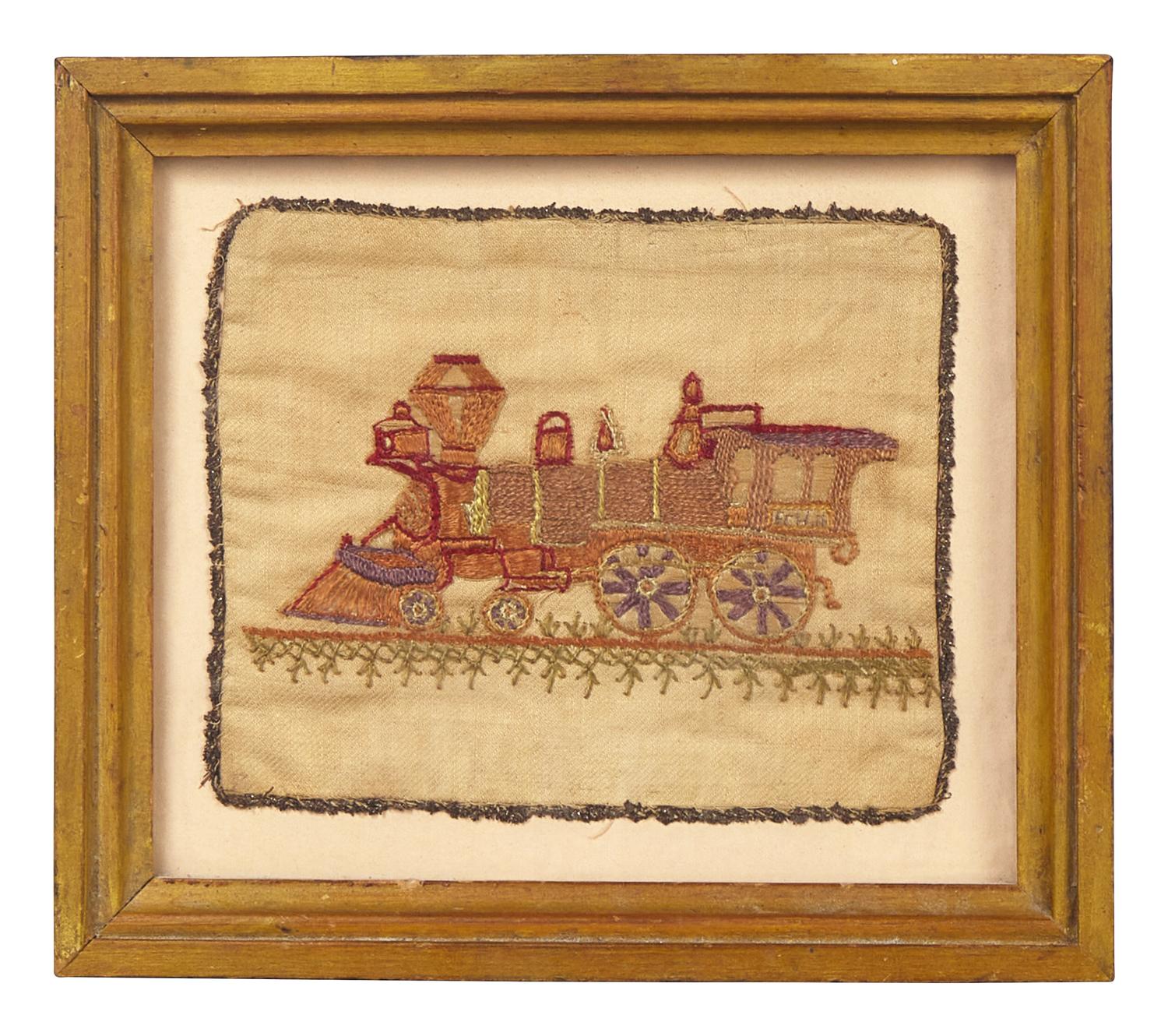 A Group of Five Assorted Hand-Painted or Worked Pictures