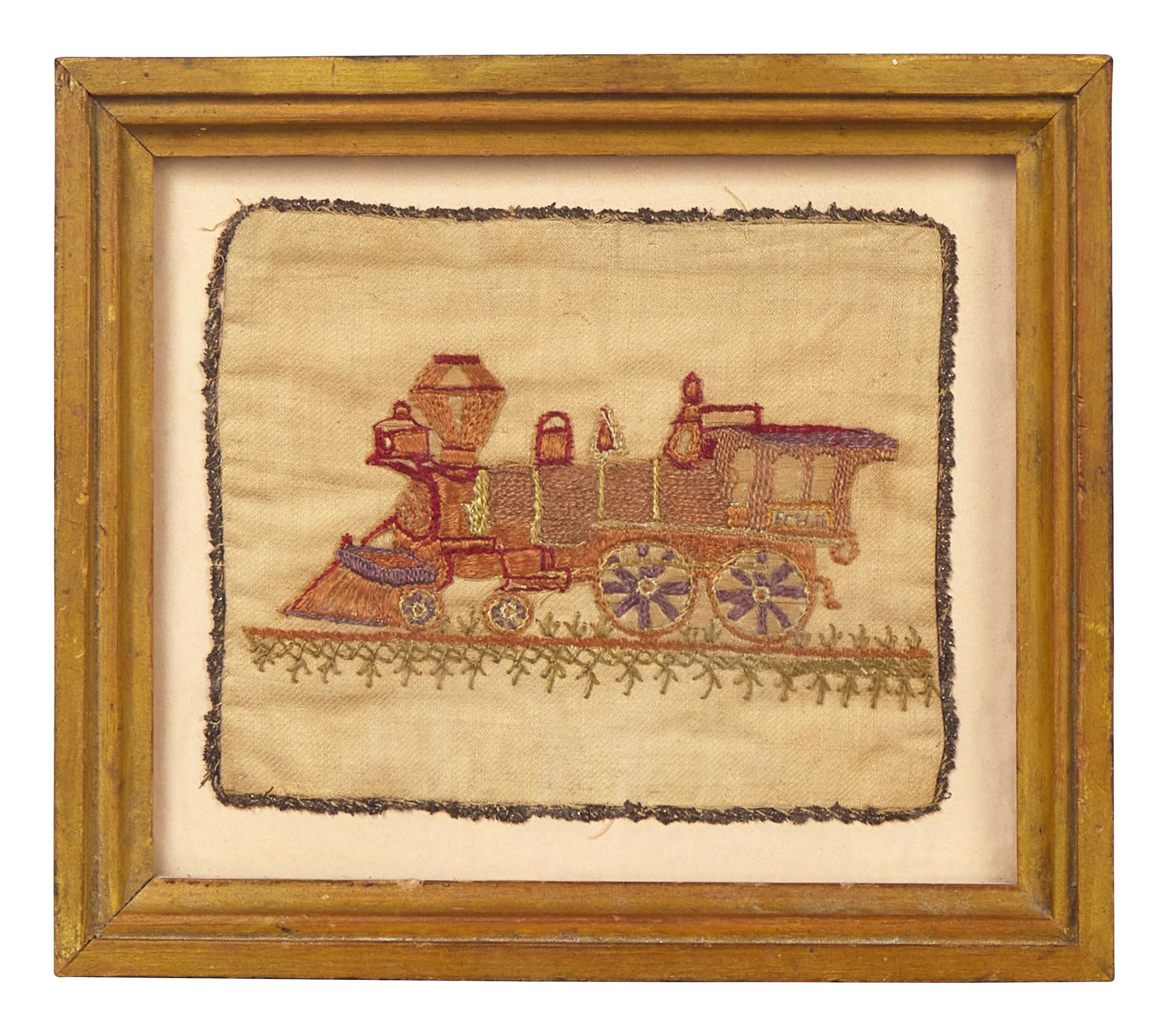 A Group of Five Assorted Hand-Painted or Worked Pictures