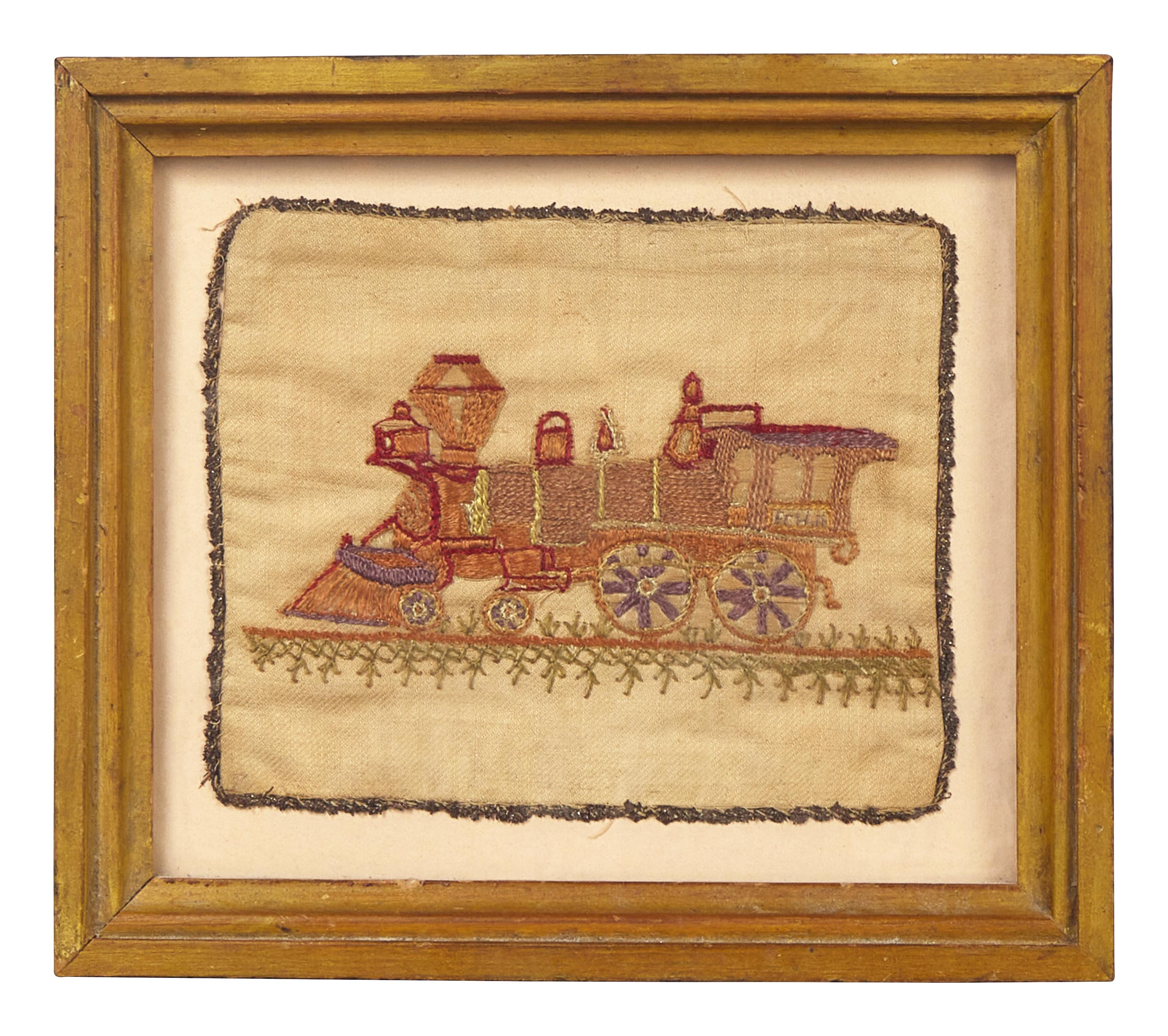 A Group of Five Assorted Hand-Painted or Worked Pictures