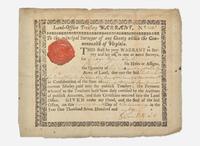 [American Revolution] Clark, George Rogers: Partially-Printed Document, signed