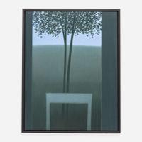 Robert Kipniss (American, b.1931) Window w/ chair & two trees