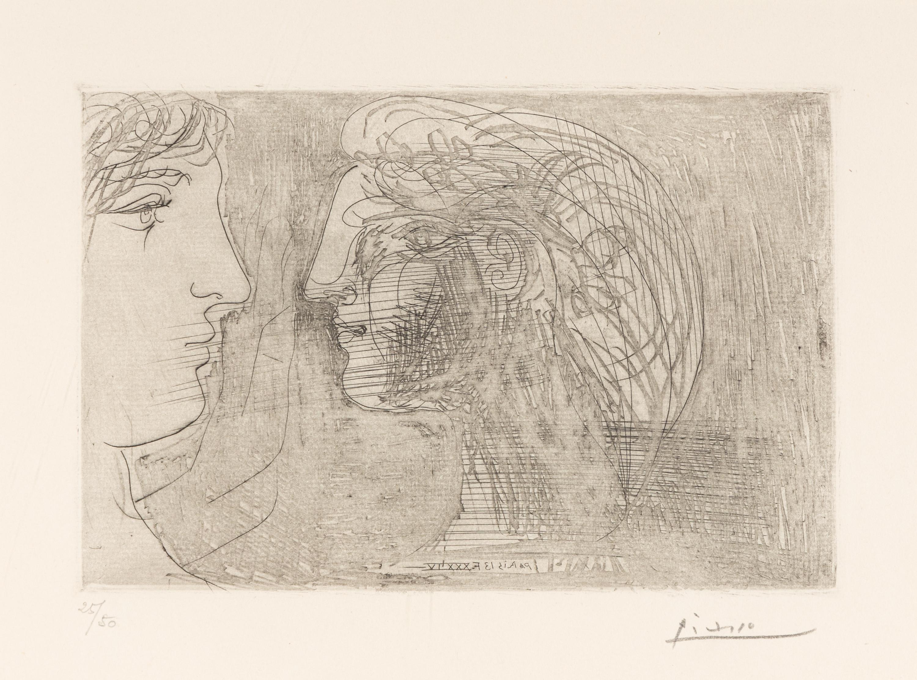 Jeune sculpteur devant un buste de Marie-Thérèse, 1934