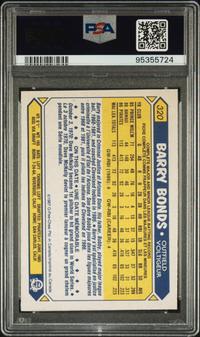 A 1987 Barry Bonds O-Pee-Chee Rookie Baseball Card No. 320 (PSA 9 MINT)