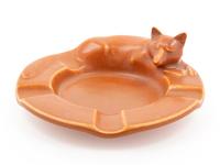 A Rookwood Fox Ceramic Ashtray
