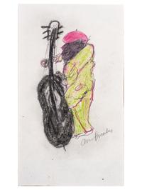 [ART]. BARAKA, Amiri (1934-2014). Illustration of a musician.